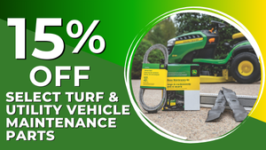 15% OFF Select Select Turf & Utility Vehicle Parts