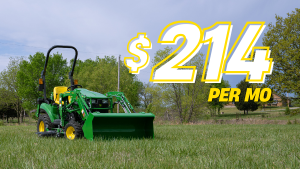 Get a 24 hp John Deere 1025R Mowing Package