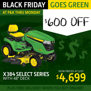 X384 w/ 48" Deck is just $4,699 at P&K!