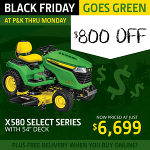 X580 w/ 54" Deck is just $6,699 at P&K!