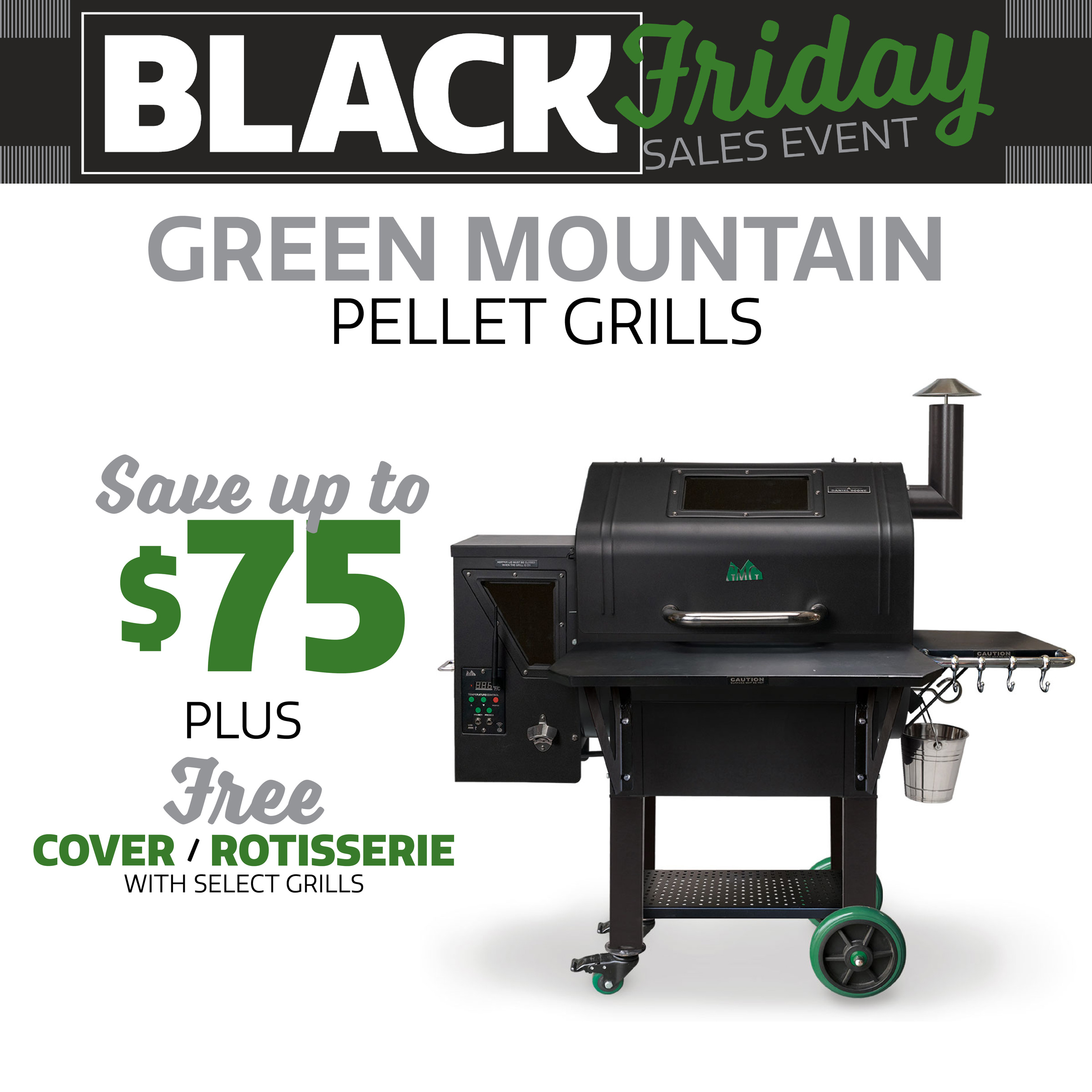 Black Friday: Save up to $150 off PLUS a free cover or rotisserie with select grills!