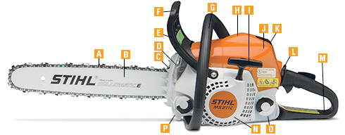 Common features of the STIHL Chainsaws purchased from P&K!
