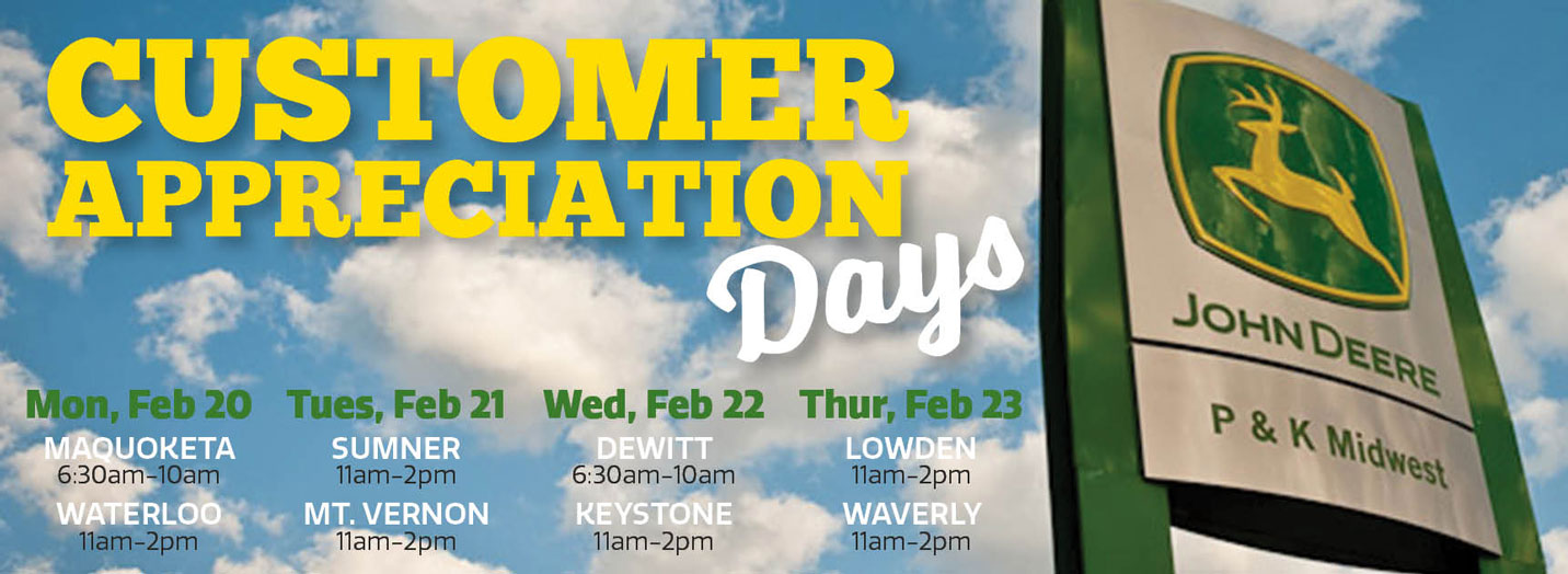 Join us for P&K Midwest's Customer Appreciation Days February 20th - February 23rd!