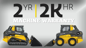 Get a 2-Year or 2,000 Hour Warranty on Compact Construction Equipment!