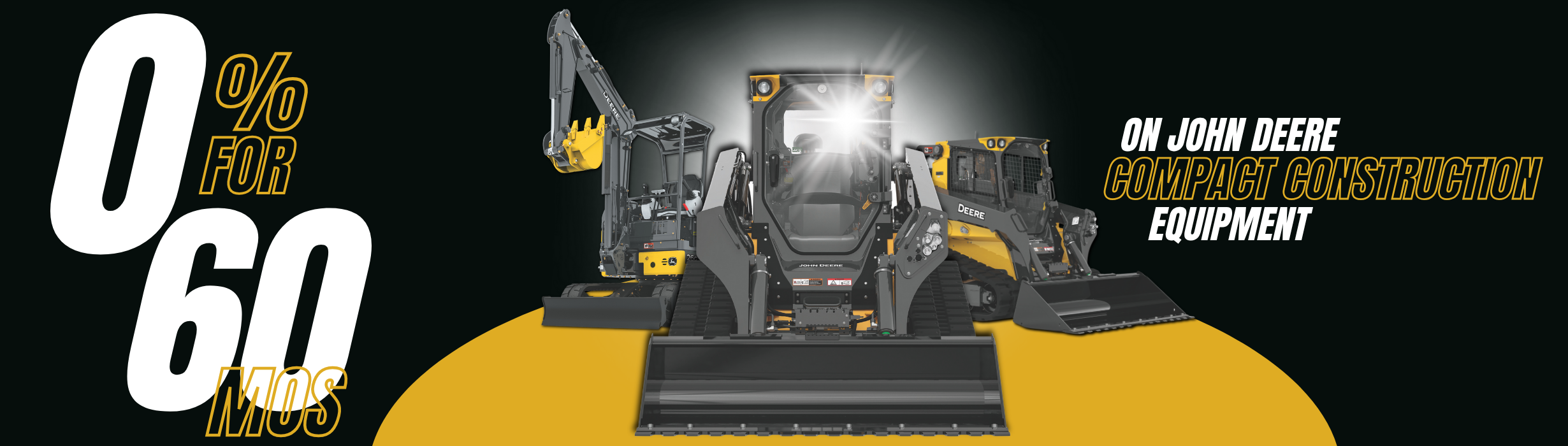 Get 0% for 60 Months on Compact Construction Equipment