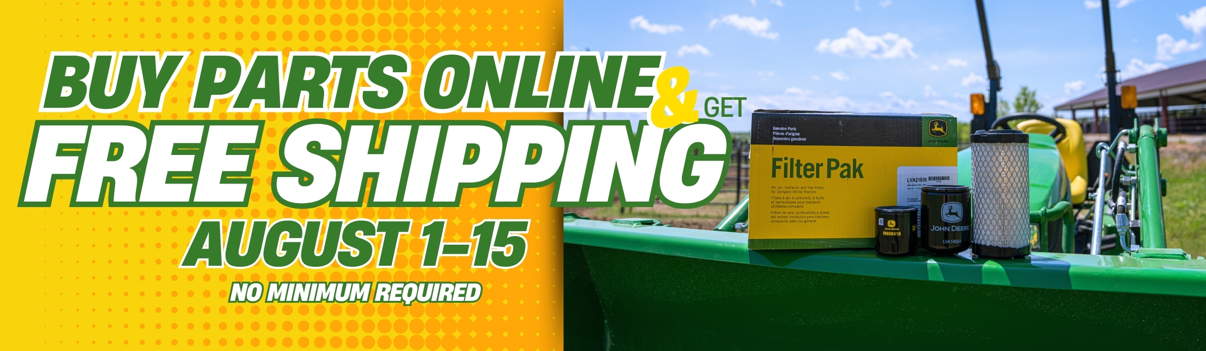 FREE SHIPPING ON ALL SHOP.DEERE ORDERS